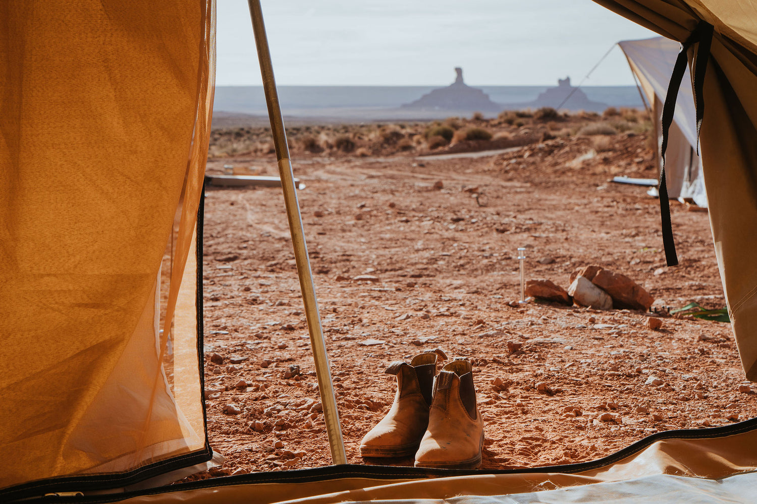 Desert View from Ellis Canvas Prairie Tent interior