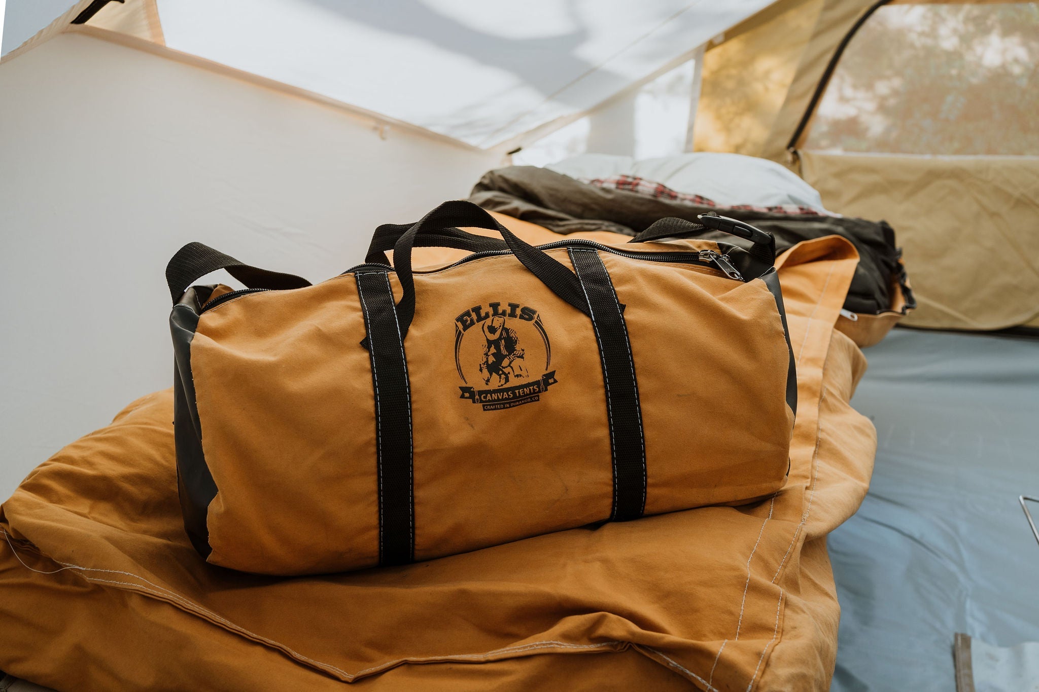 Canvas tent outlet bag